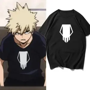 T-shirt Womens Fashion  High Quality Casual Summer My Hero Academia Bakugo Printed Fashion Summer Short Sleeved Harajuku