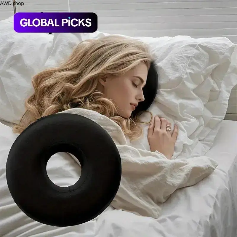 2026 1 Ear-Piercing Pillow – Donut-Shaped Pillow with Ear Hole, Ear Protection Head Pillow and Supportive O-Shaped Side-Sleeping Cushion, Ideal for Side Sleepers and Nappers, Suitable for Office and Home Use #GLOBAL PICKS