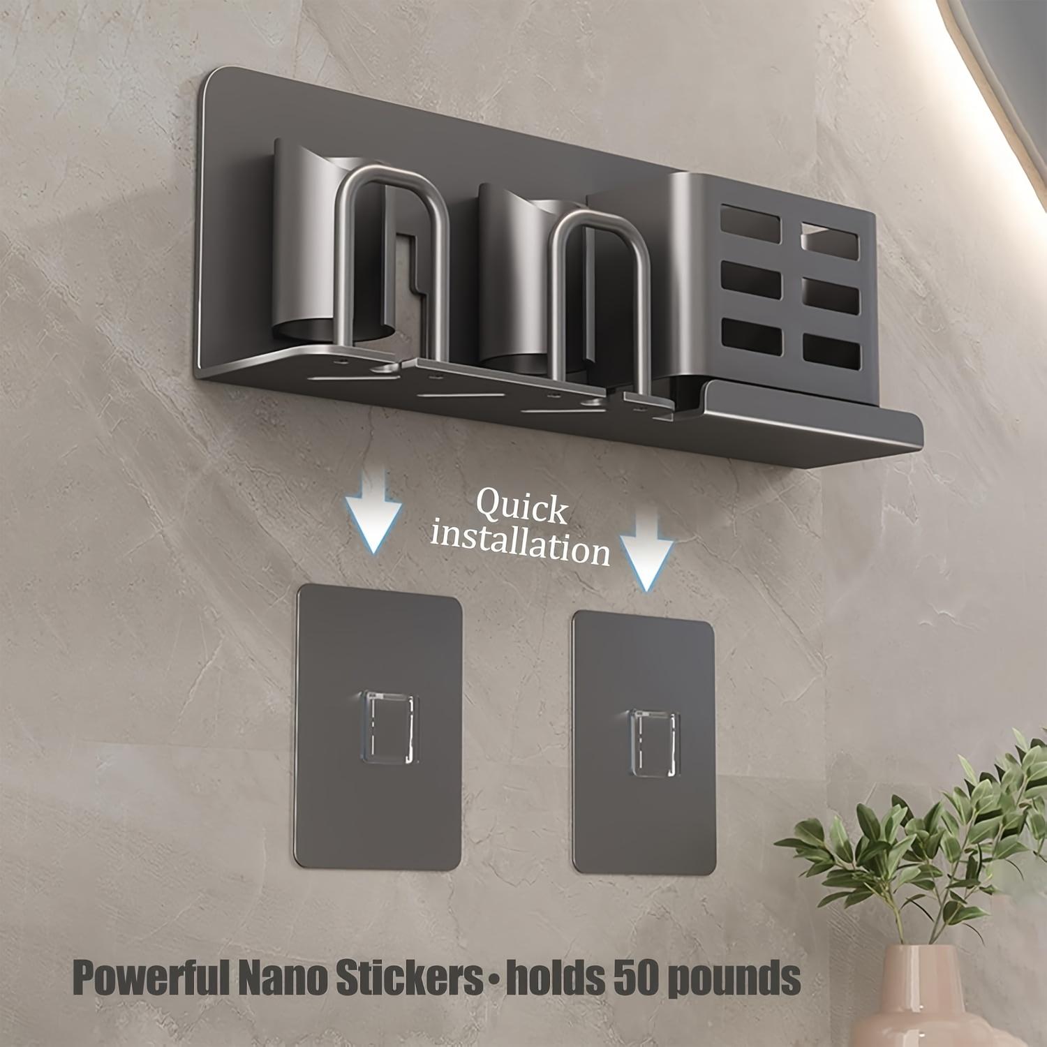 Wall Mountable Aluminum Electric Toothbrush Holder, Toothbrush and Toothpaste Holder, Razor Holder for Shower, No Cup, Use Without Electricity, for Bathrooms