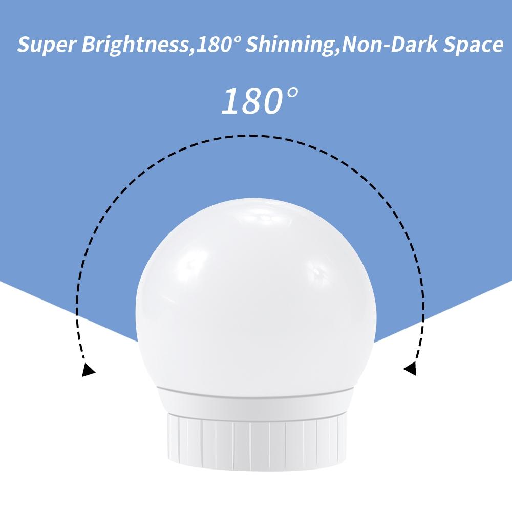 LED Vanity Light, USB Rechargeable Touch Switch Hollywood Style Makeup Mirror Light, Dimmable Makeup Mirror Light for Home Bathroom Washroom