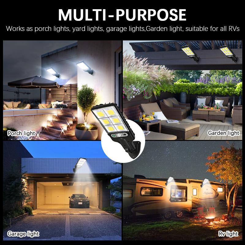 Solar Lights Outdoor, 6000 Lumens 4pack 108COB LED Solar Powered Motion Sensor Wall Lamp - IP65 Waterproof with Remote Control, Durable Security Light for Outside Wall, Garden, Yard, Porch