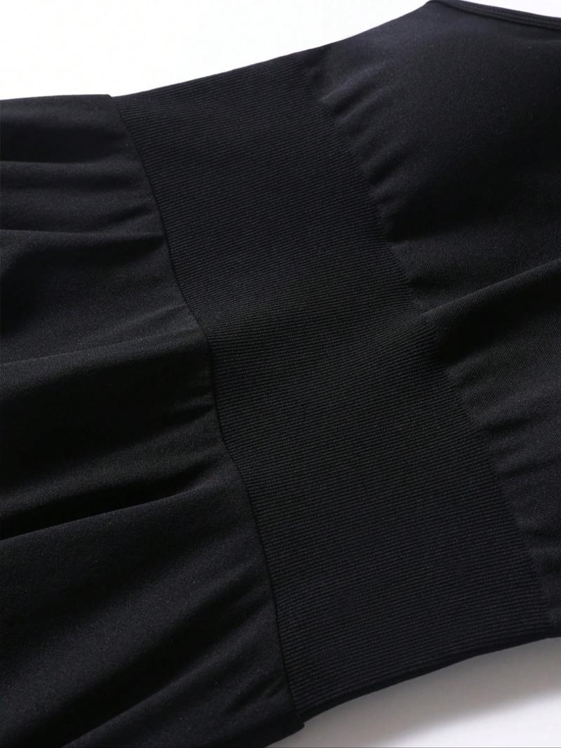 Christmas Women's Cross Back Sporty Dress with Removable Pads, Sleeveless Yoga Skirt Pants, Tight-Fitting All Season Wear, Backless Sports Dress