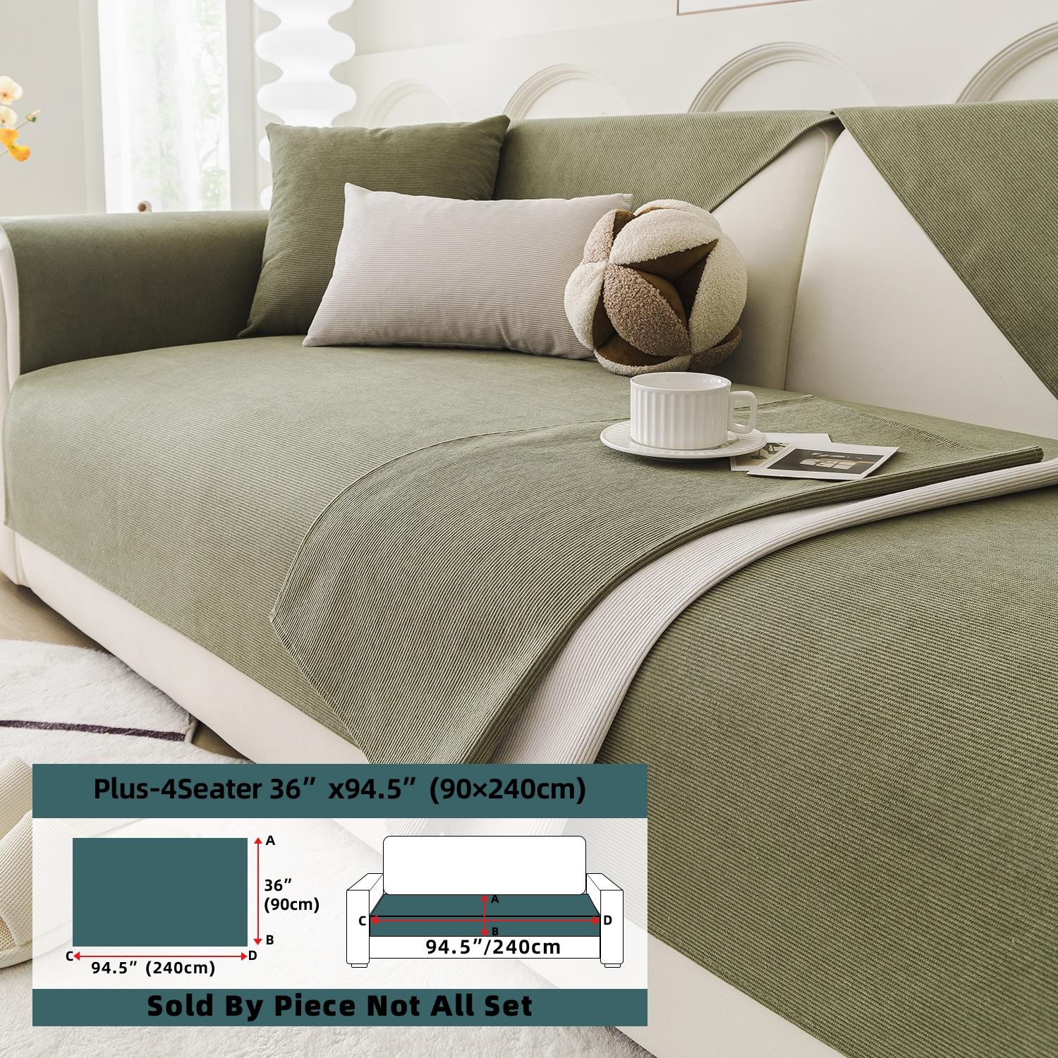 chenille waterproof sofa cushion, Sofa Protector, Soft Sofa Protector, Elastic Sofa Slipcover, suitable for all seasons, with a French cream style, anti-slip and cat scratch resistant, machine washable, for home decoration