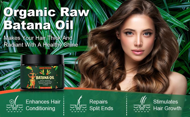 Raw Batana Oil for Hair Growth Natural Organic Batana Oil Odorless 5.3oz Prevents Hair Loss, Eliminates Split Ends & Increases Shine Promotes Hair Thickness for Women & Men Hair Care Oil from Honduras