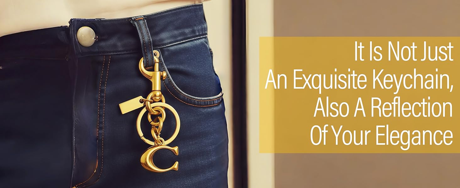 Cute Bag Charms,Handbag Charms for Purses,Sparkling Metal Letter Keychain,Bag Accessories for Women