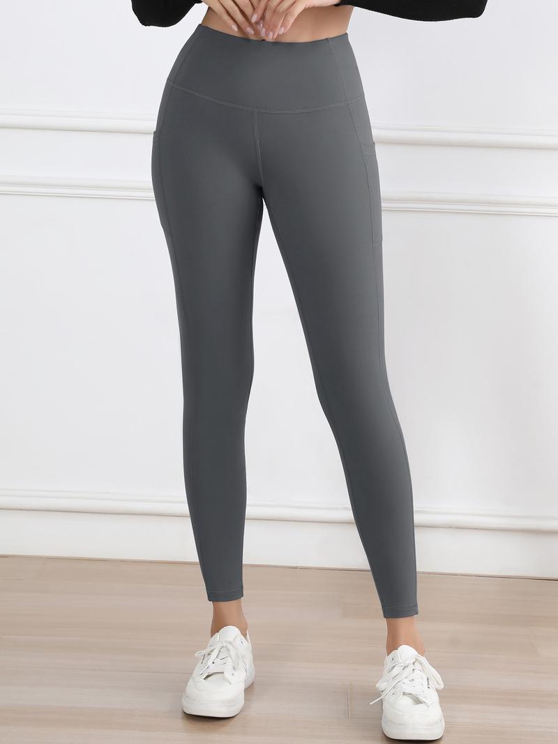 3-Pack Women's High Elastic High Stretch Leggings with Pockets, Ideal for Gym Running and Outdoor Sports, Comfort Fit Workout Bottoms