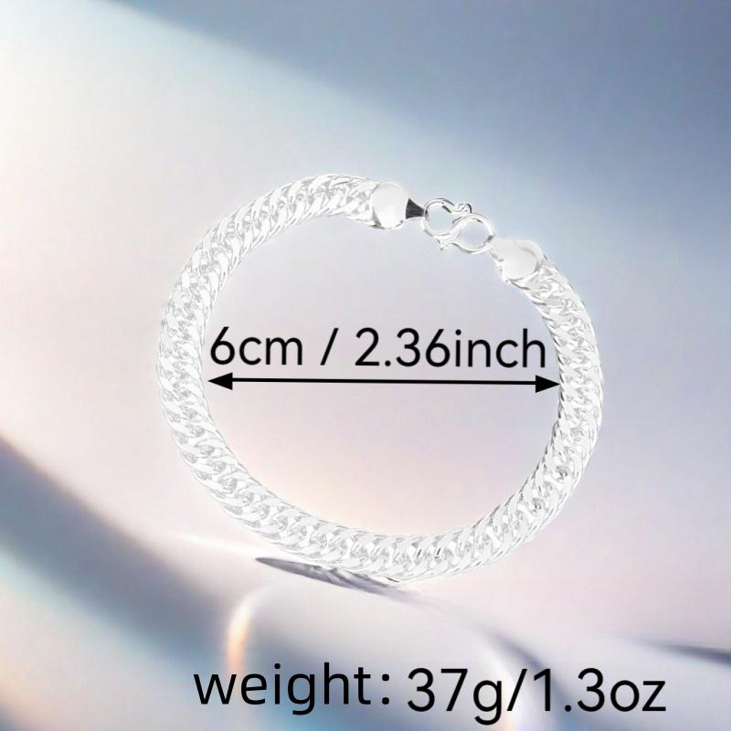 Full Silver s999 Bracelet Sterling Silver bracelet Men's bracelet can be opened to wear for boyfriend's birthday holiday gift Silver 37g / 1.3oz