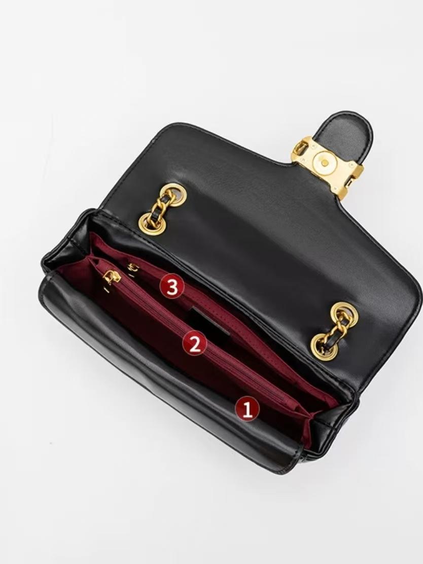 High-End Luxury Women's Bag, Rhombus Chain Fashion Fajita Underarm Bag, Versatile Classic Retro Single Shoulder Crossbody Bag