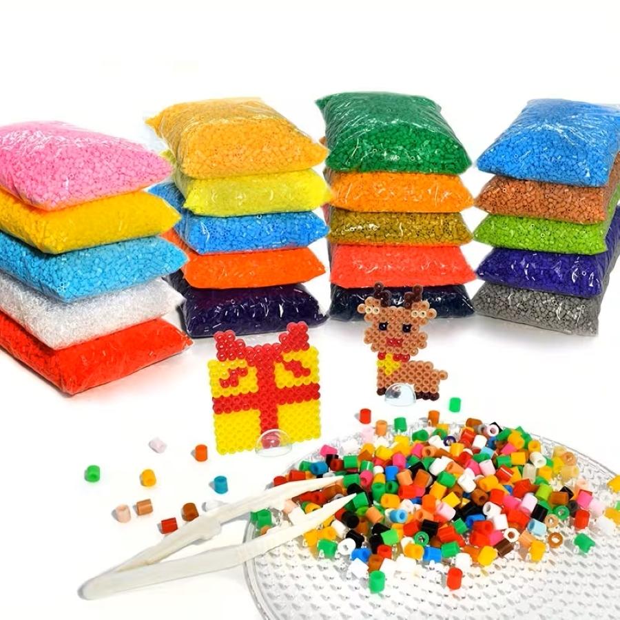 DIY Fusion Bead Refill Pack, Bead Assortment, 2.6mm Basic Color Melt Beads Supplement, Perfect for DIY Crafts and Jewelry Making