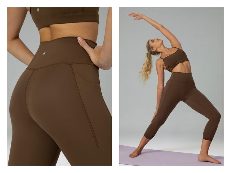 Colorfulkoala Women's No Front Seam Yoga Capri 21" with Side Pocket Dreamlux High-Waisted Tummy Control Workout Leggings  Petite Length