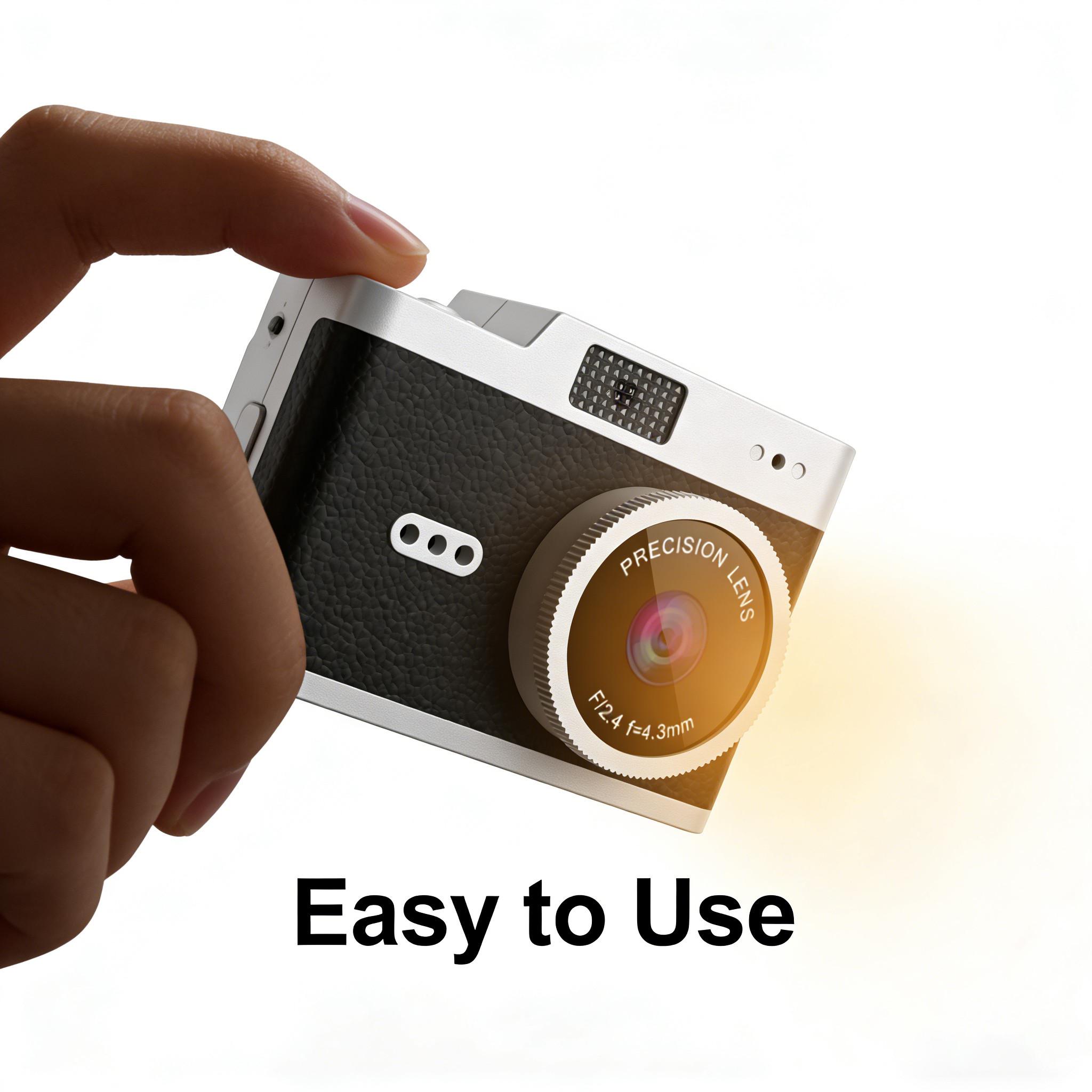 HD 1080P Mini Camera Retro Keychain Camera 0.96 Inch HD Screen Long Lasting Battery Includes 8GB TF Memory Card