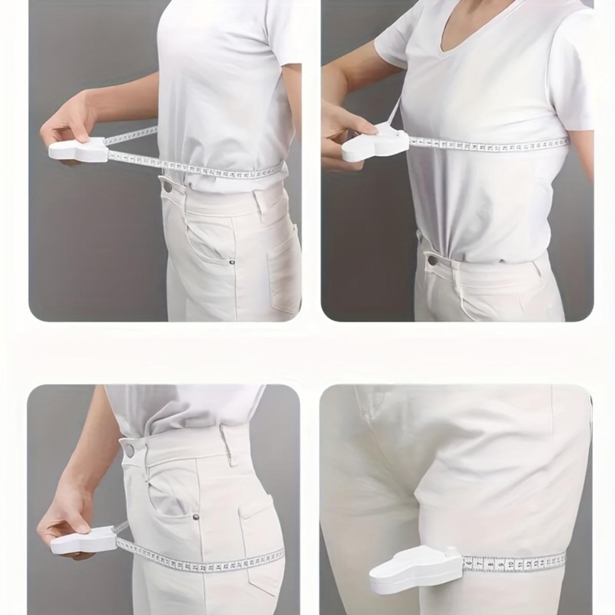 3D ruler with automatic retraction, Y-shaped waist ruler, tape measure for fitness and exercise body circumference measurement, soft leather tape measure in centimeters, tailor's, sewing, handicraft supplies, perfect Christmas and Halloween gifts