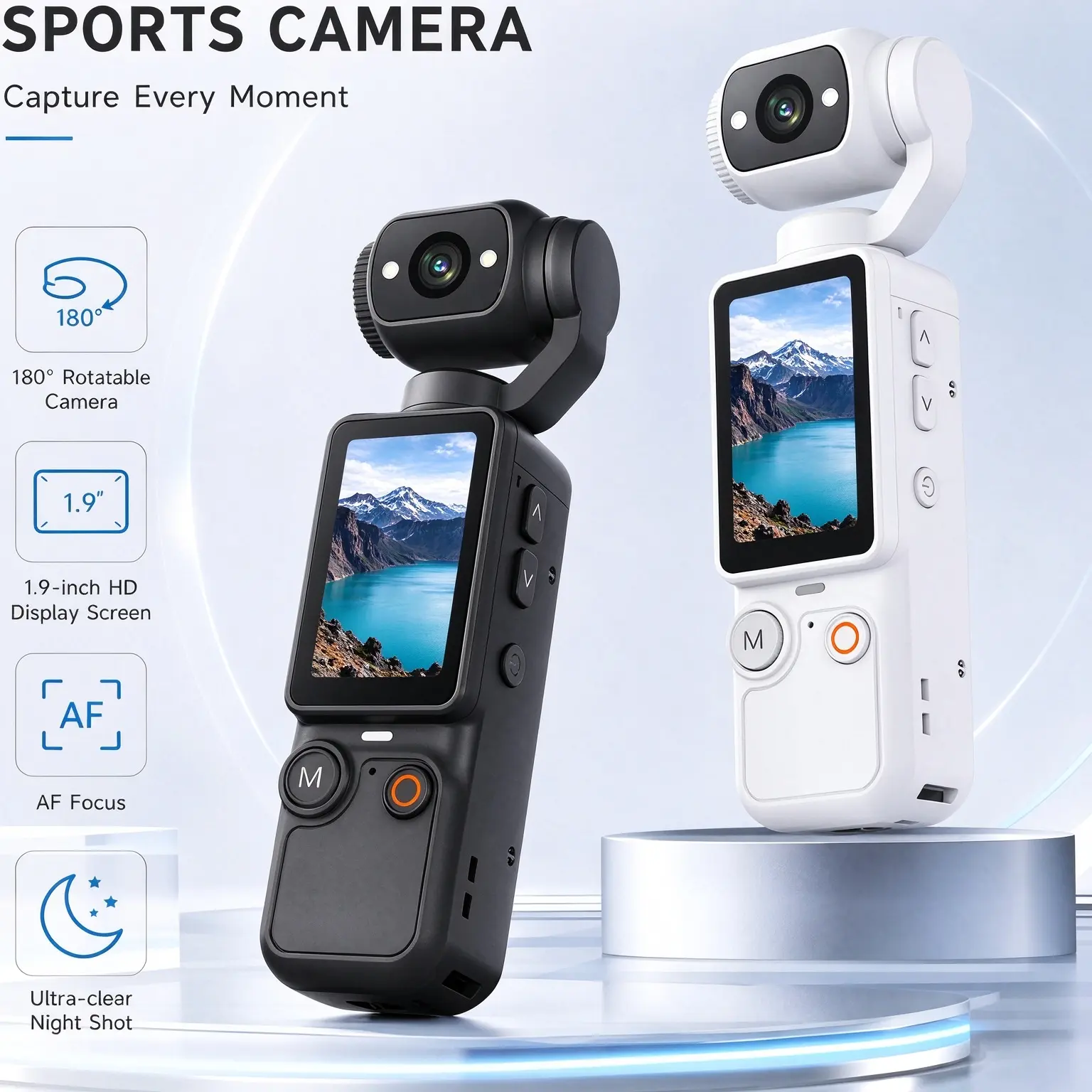 Compact New Portable Camera, Camcorder, One More Game Camera, Cameras for Viogging, Body Camera, Camara Paragrabarvideos, Cam Corder, Football POV Camera, Sports Camera, Back Camera Monitor, with 32GB Memory Card and Auto Focus
