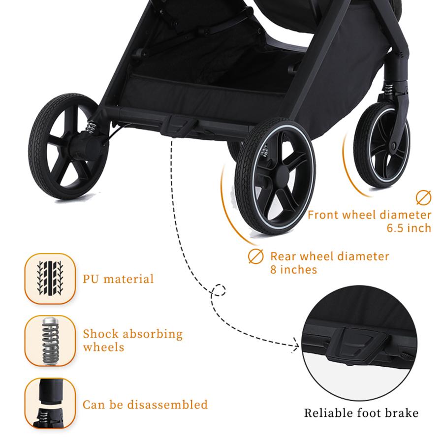 One-click Folding Lightweight Foldable Baby Strollers – Perfect for Travel, Shopping & Daily Walks,Multi-Functional Baby Strollers,Ergonomic Baby Strollers