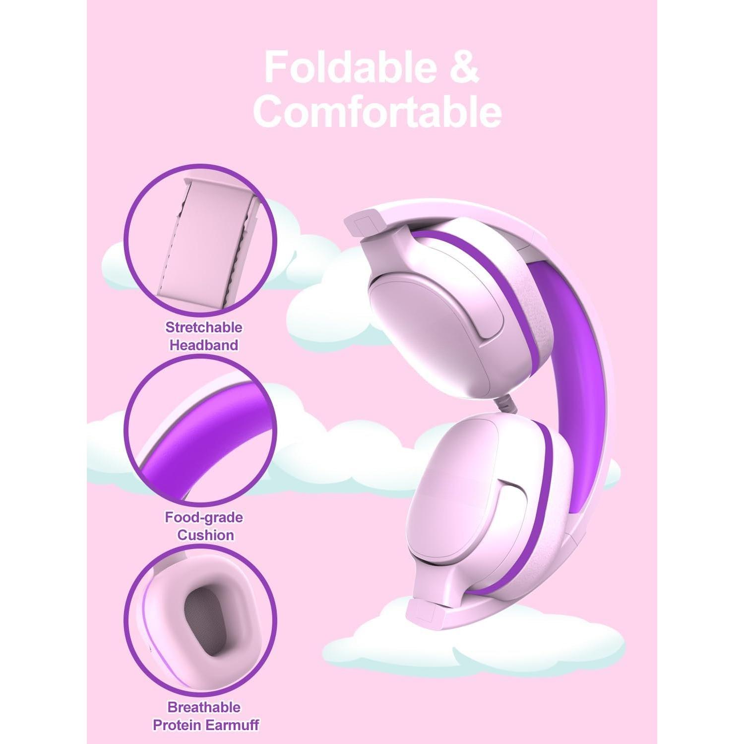 Headphones for School, 3.5mm Jack Wired Headphones for with Safe Volume Limiter, Stereo Sound -Ear Girls Boys Headphone for Tablet, iPad, Kindle() Headphones for School, 3.5mm Jack Wired Headphones for with Safe Volume Limiter, Stereo Sound -Ear Girls Boys Headphone for Tablet, iPad, Kindle()