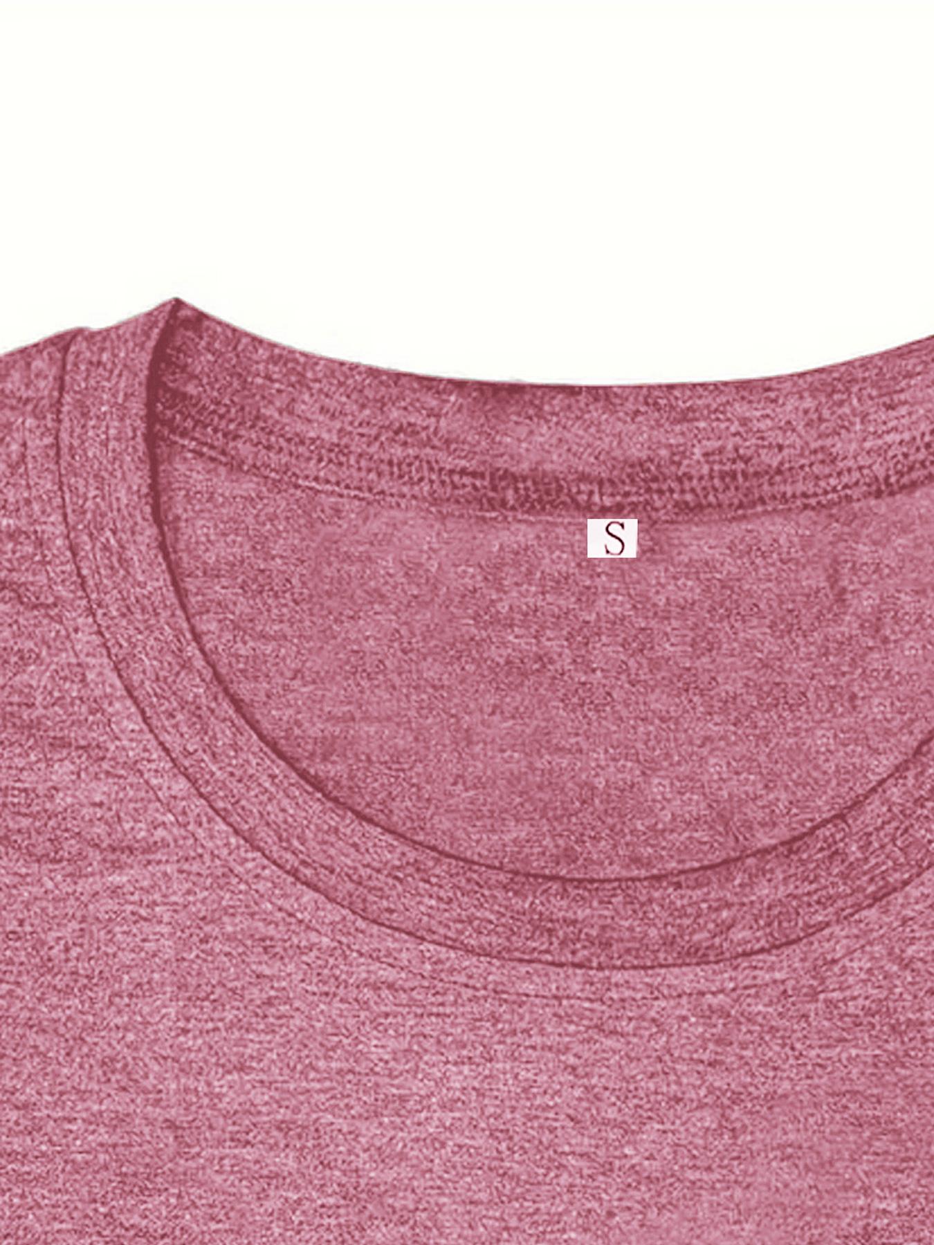 Women's Letter Print Round Neck Tee, Casual Short Sleeve Crew Neck T-shirt for Summer, Fashion Women's Top for Daily Wear