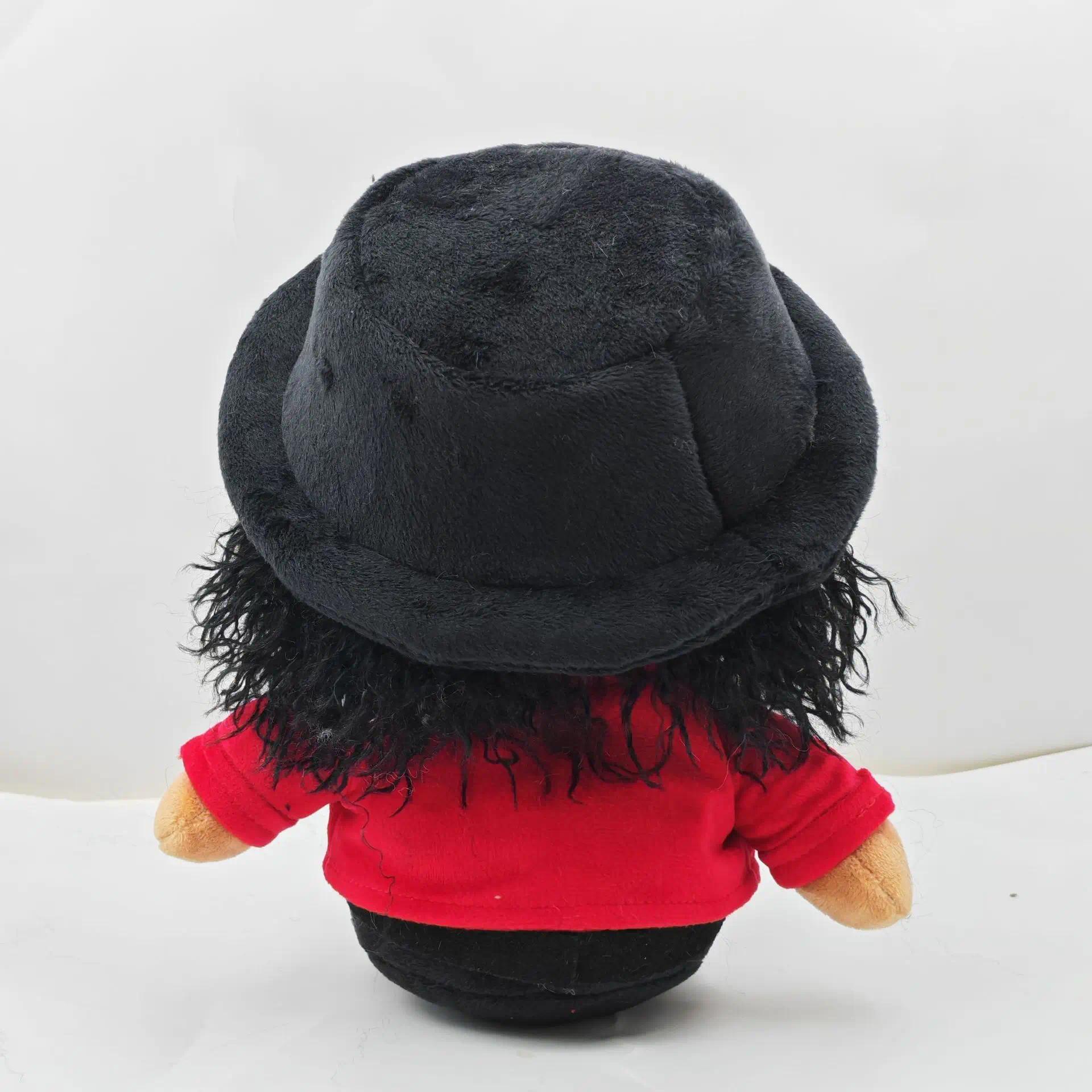 New Michael Jackson Kawaii Unisex Stuffed Doll - Stuffed Animal Collectible, Celebrity Merchandise with Multiple Poses, Home Ornament & Fan Birthday Gift