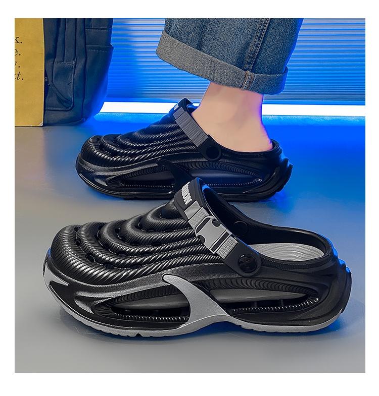 3 Color Functional Hole Slippers, Thick Sole Breathable One-Step, Fashion Woven Strap, Unisex Outdoor Casual Cool Sandals
