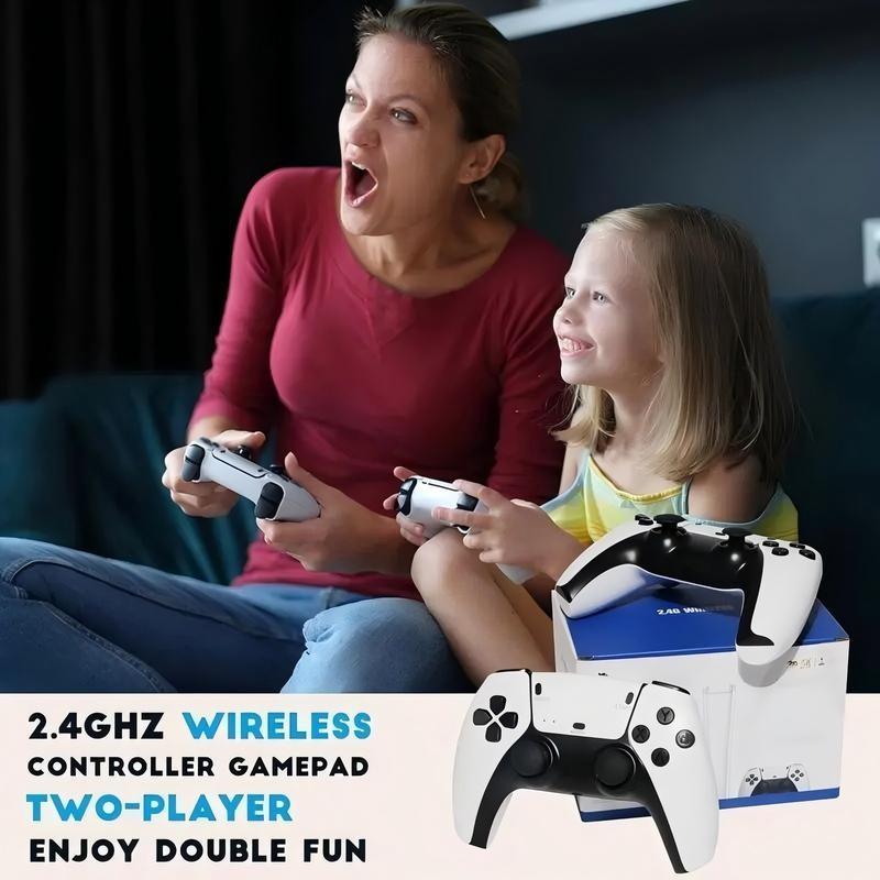 Retro game console, featuring over 20,000 games and 26 emulators, equipped with 26 wireless controllers, TF card, HDMI output interface, and 2 ergonomic wireless controllers. Suitable for all age groups and ideal for gift-giving during holidays.