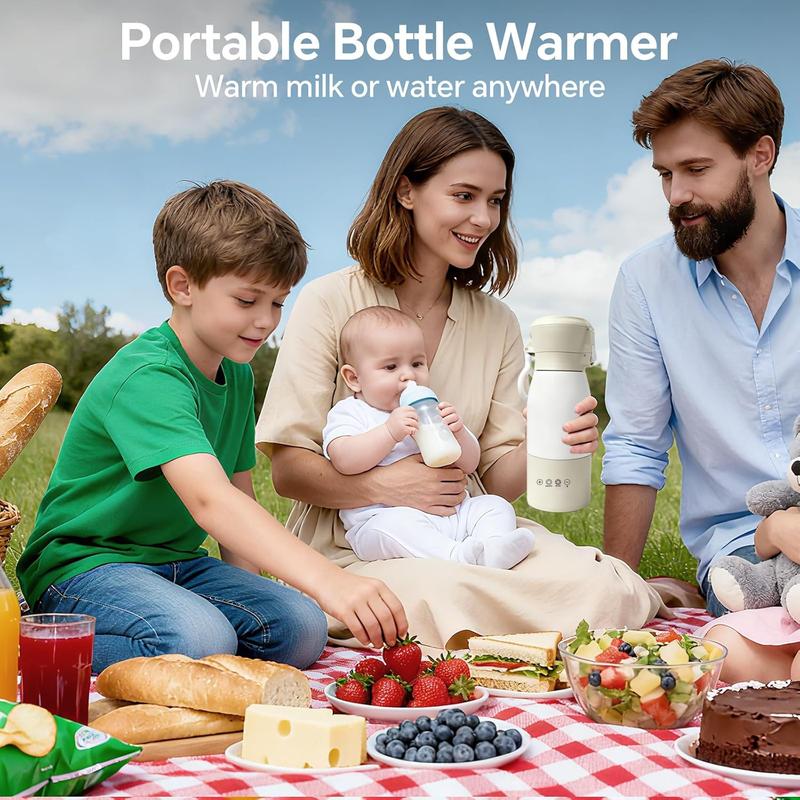 New Portable Baby Bottle Warmer for Breastmilk, USB Rechargeable Travel Milk Heater, Convenient Infant Feeding Accessory