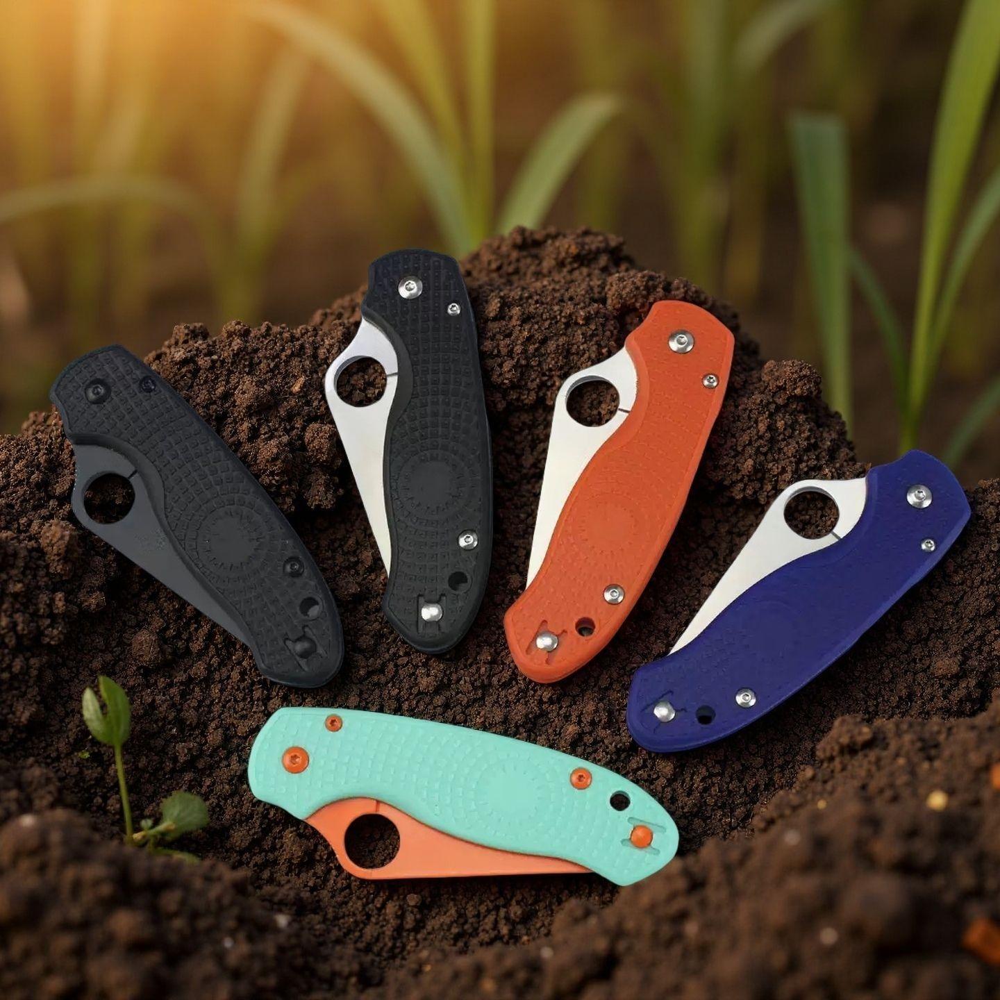 1 C223 folding knife, EDC mini pocket knife, nylon handle for mountaineering, camping, and fishing, portable EDC knife, a perfect gift for Christmas and Halloween