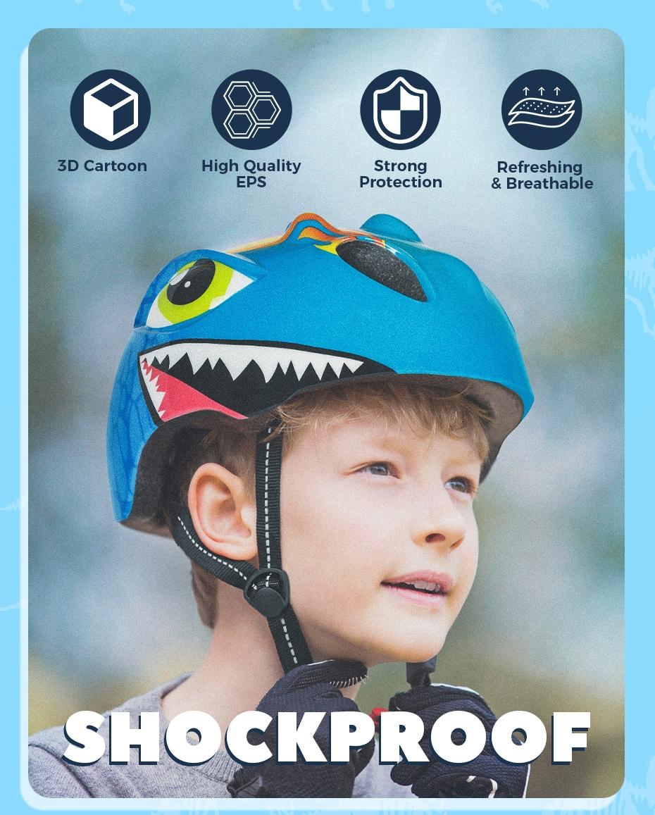 VICTGOAL Kids Bicycle Helmet with Knee Elbow Pads Set, Protective Gear, Child Sports Safety Guard for Boys Girls Balance Bike & Roller Skating, Perfect for Christmas Halloween & Birthday Gifts