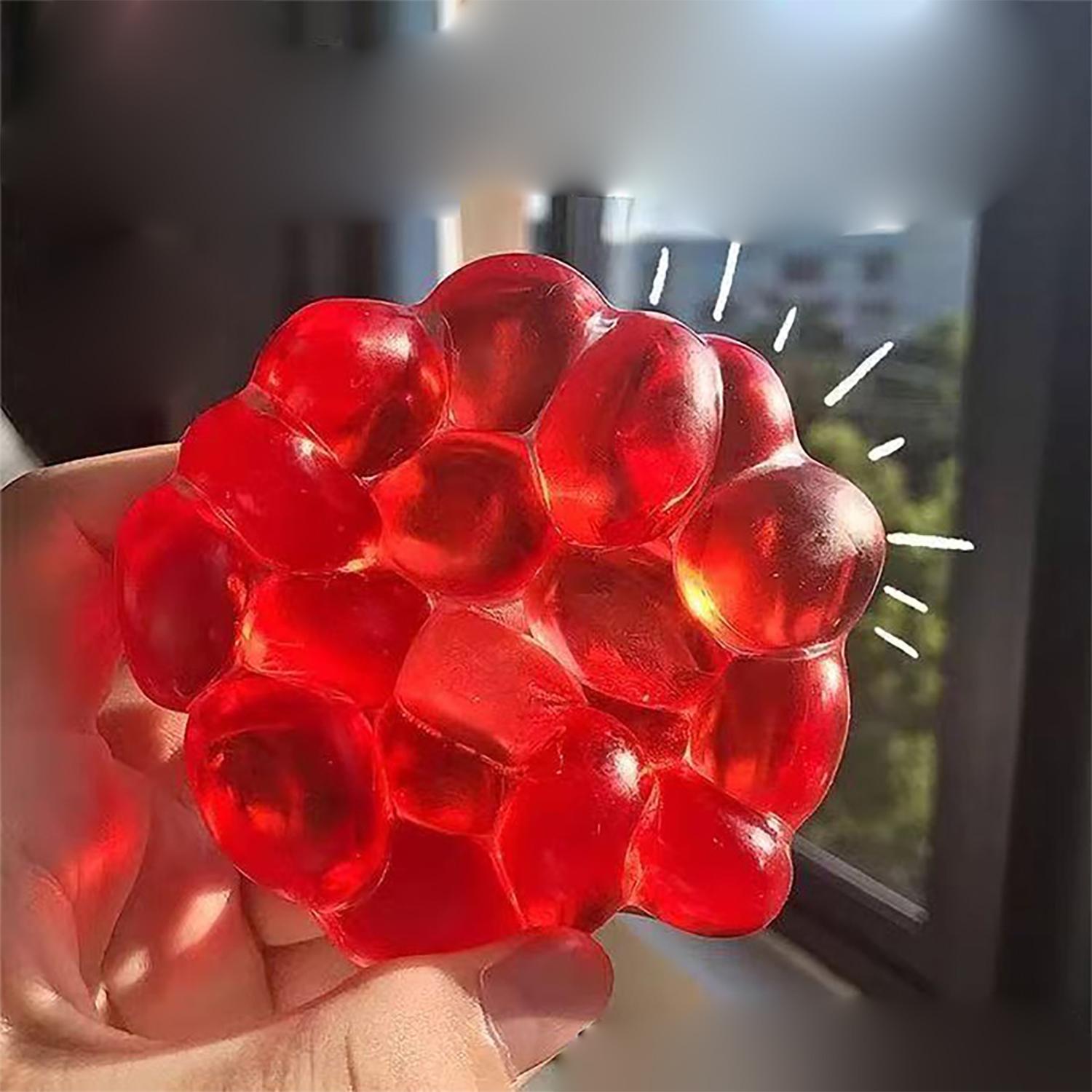 Colorful Sensory Stress Relief Ball, Large Beads Relax Toy, Perfect for Anxiety Relief, Creative Stress Relieving Nip-Nip Ball, Finger Venting Tool, Body Decompression Ball