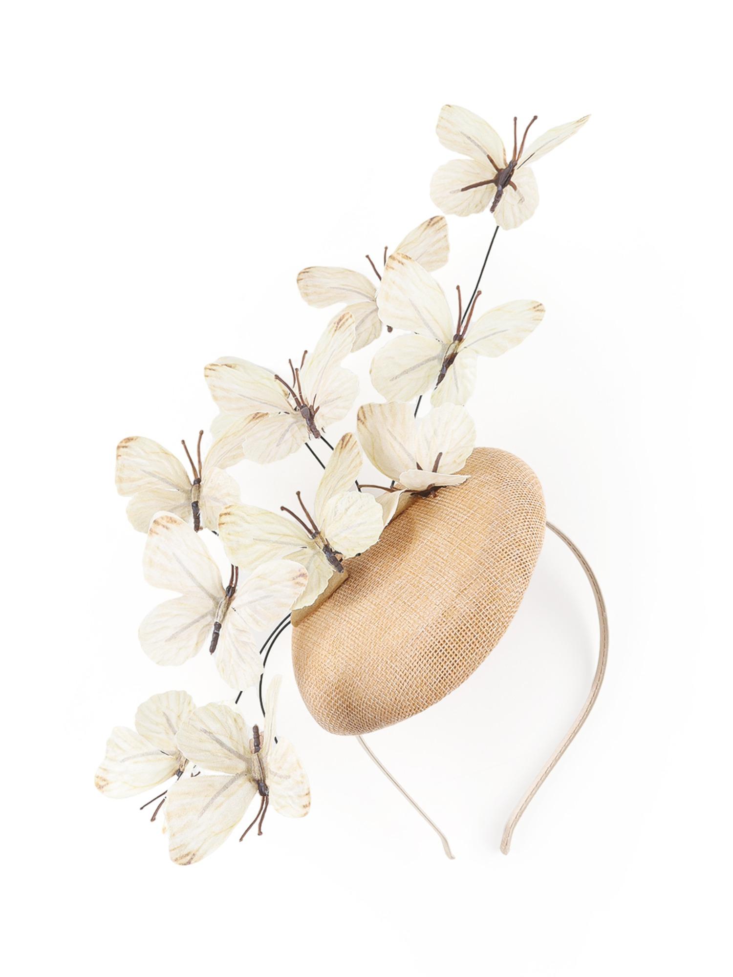 Butterfly Fascinator Hat Feather Tea Party Hat Monarch Butterfly Headband Fascinators for Wedding