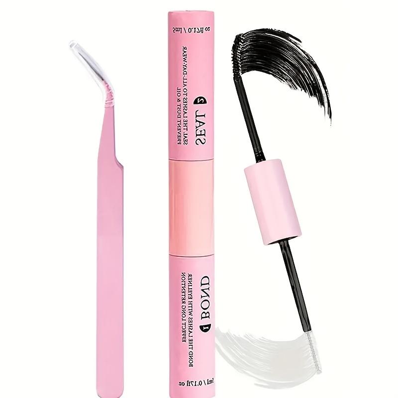 10 Rows Exquisite Black Anime Eyelash Kit - False Eyelashes with Adhesive and Sealer, Curler and Smear, Natural, Dynamic, Curling Design, Reusable for Beginners, DIY Length 10-13mm