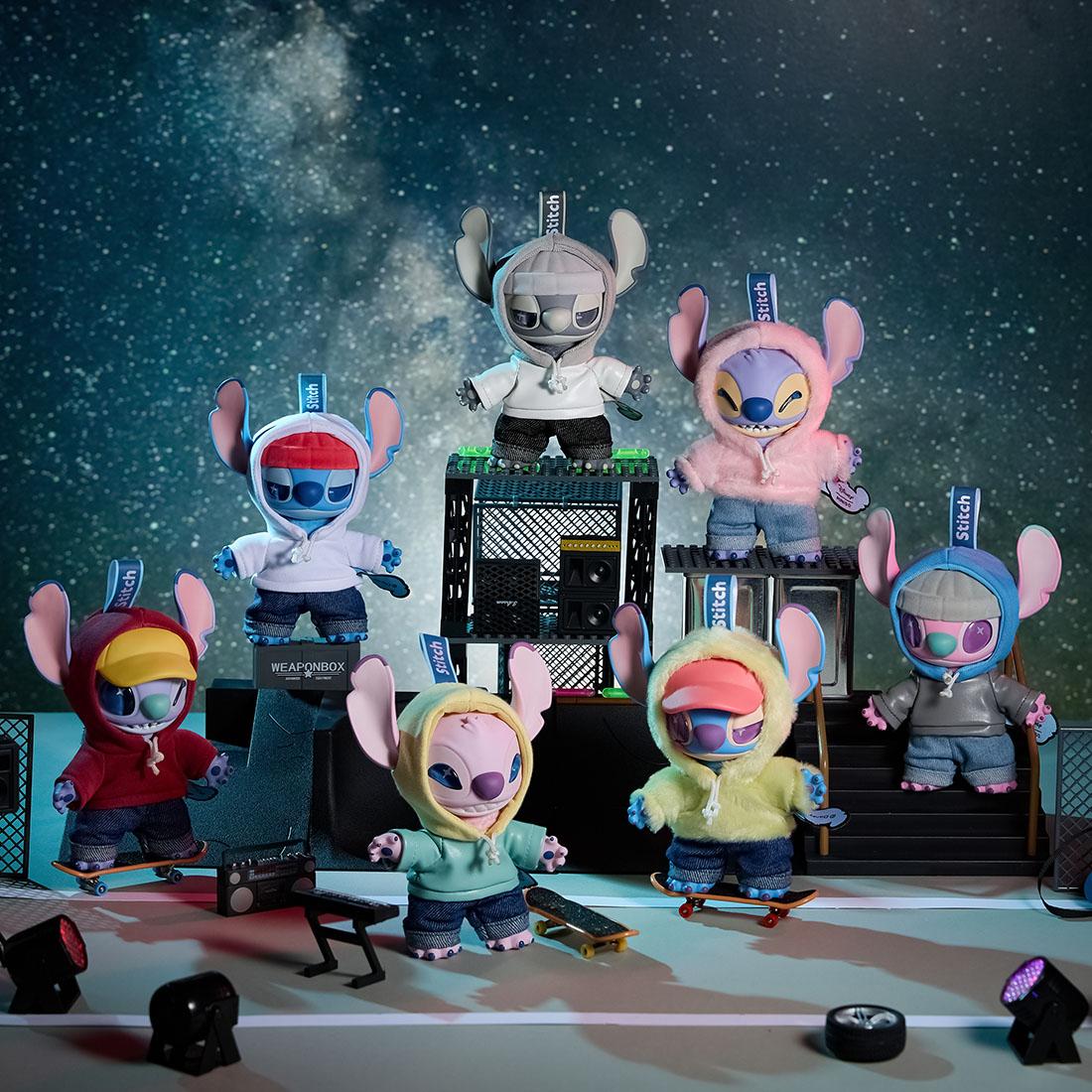 Disney Stitch GenZ Street Series Vinyl Plush Blind Box - Fashion Pendants, Bag Charms for Shopping and Party, Hiphop Style Keychains, Suitable as Gifts for Youth, Christmas Gifts