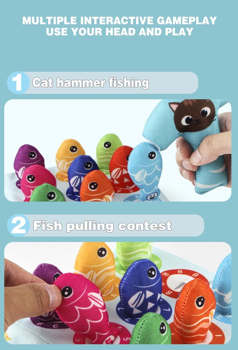 1 Set Plush Tissue Box Fishing Toys Enlightenment Early Learning Baby Toys Numbers Awareness Matching Fishing Tray For 12 Months Toddler Early Learning Gift