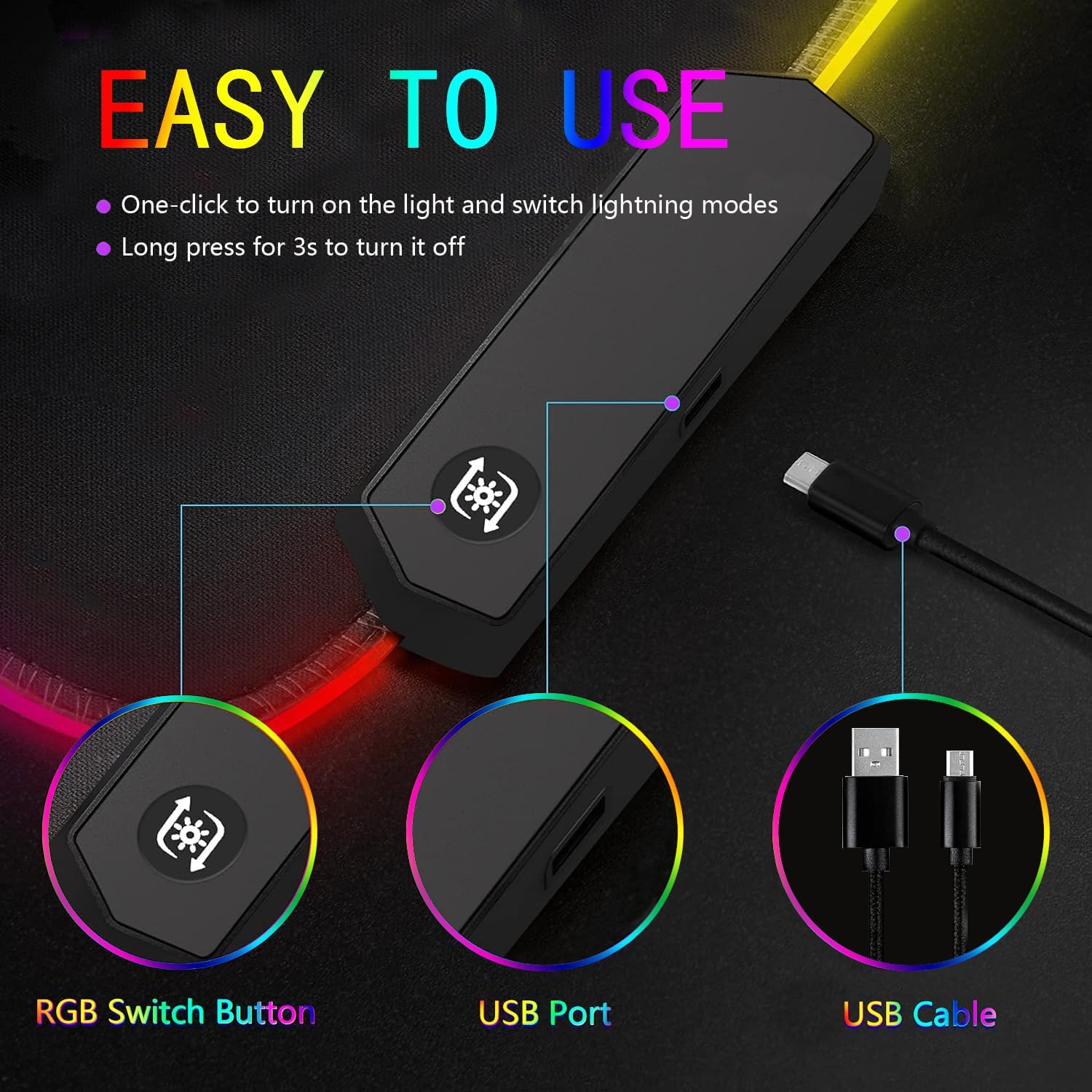 RGB Gaming  Pad, Large Mousepad with Led Light, Gaming Accessories Keyboard Pad for Desk, Non-Slip Rubber Base Big  Mat for Gamer, 31.5 X 11.8 Inch,  Streets