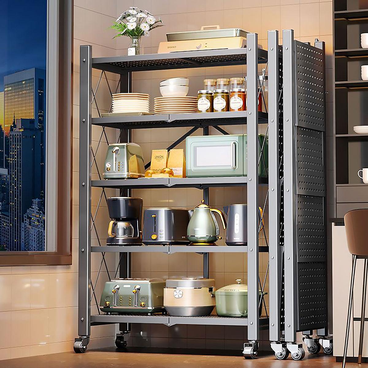 Joybos Foldable Storage Shelving Unit with Lockable Wheels, Space-Saving Organizer Rack for Home and Office, Freestanding Metal Rack, White rotatablerackshoes Space-Saving balcony plantstand stable garage storage holders & racks Joybos Foldable Storage Shelving Unit with Lockable Wheels, Space-Saving Organizer Rack for Home and Office, Freestanding Metal Rack, White rotatablerackshoes Space-Saving balcony plantstand stable garage storage holders & racks