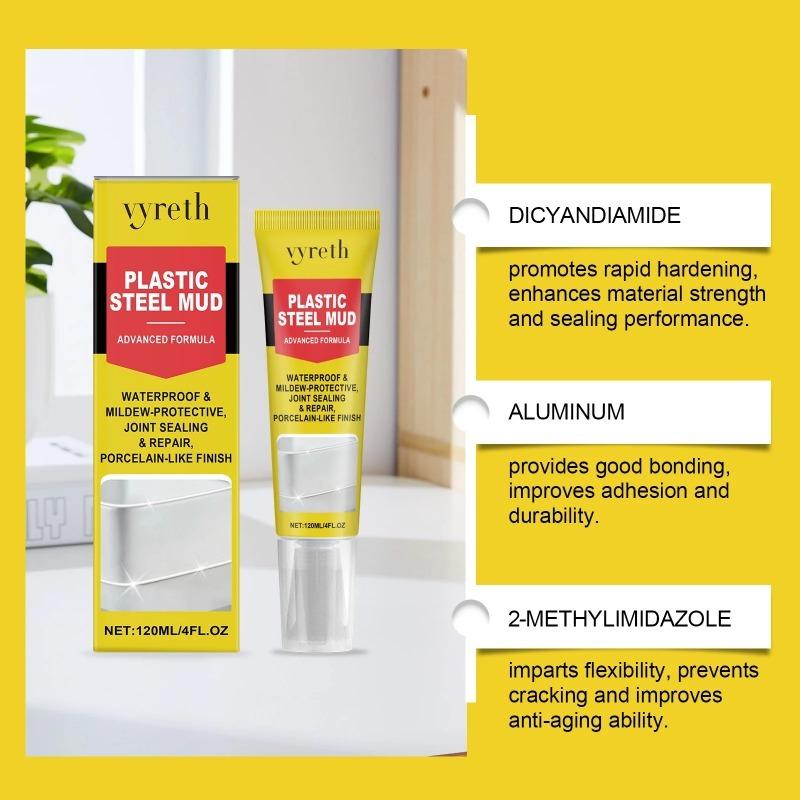 Plastic Steel Putty for Kitchen Bathroom, Waterproof Sealant, Anti-Mold Adhesive, Sink Tile Pipe Leak Repair, Gap Filler, Durable Fixing Solution Plastic Steel Putty for Kitchen Bathroom, Waterproof Sealant, Anti-Mold Adhesive, Sink Tile Pipe Leak Repair, Gap Filler, Durable Fixing Solution