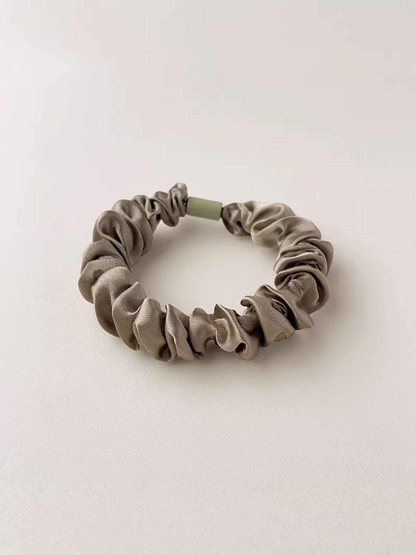 5-Pack New Satin Hair Ties, Elegant and Versatile, Lightweight Luxury, Perfect for Buns and Ponytails, Plain Style, All Seasons