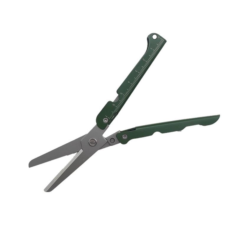 1pc Camping All-In-One Scissors, Foldable Multi-Functional Outdoor Emergency Scissors, Portable Pocket Tool, Garden Lawn Multifunctional Scissors, Survival Tools, Portable Hand Tools