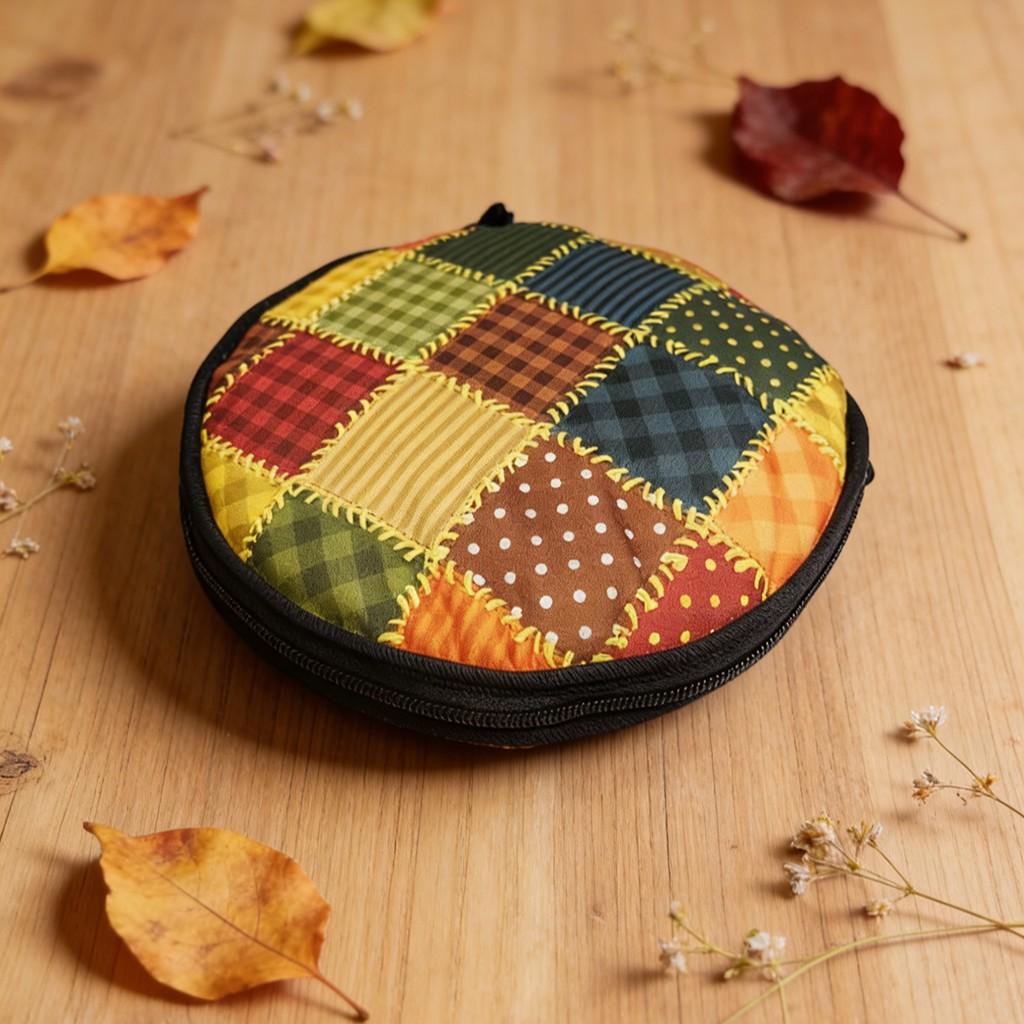 Mexican Thickened Corn Tortilla Insulation Bag, Pure Cotton Round Heat Resistant, Ideal for Mexican Cuisine, Durable & Reusable