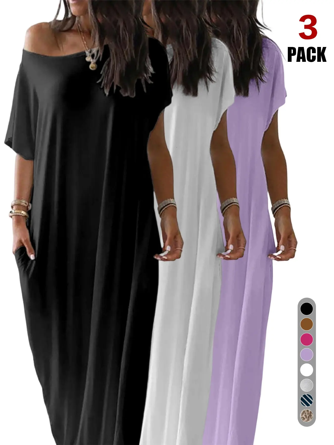 Black/White/Light Purple