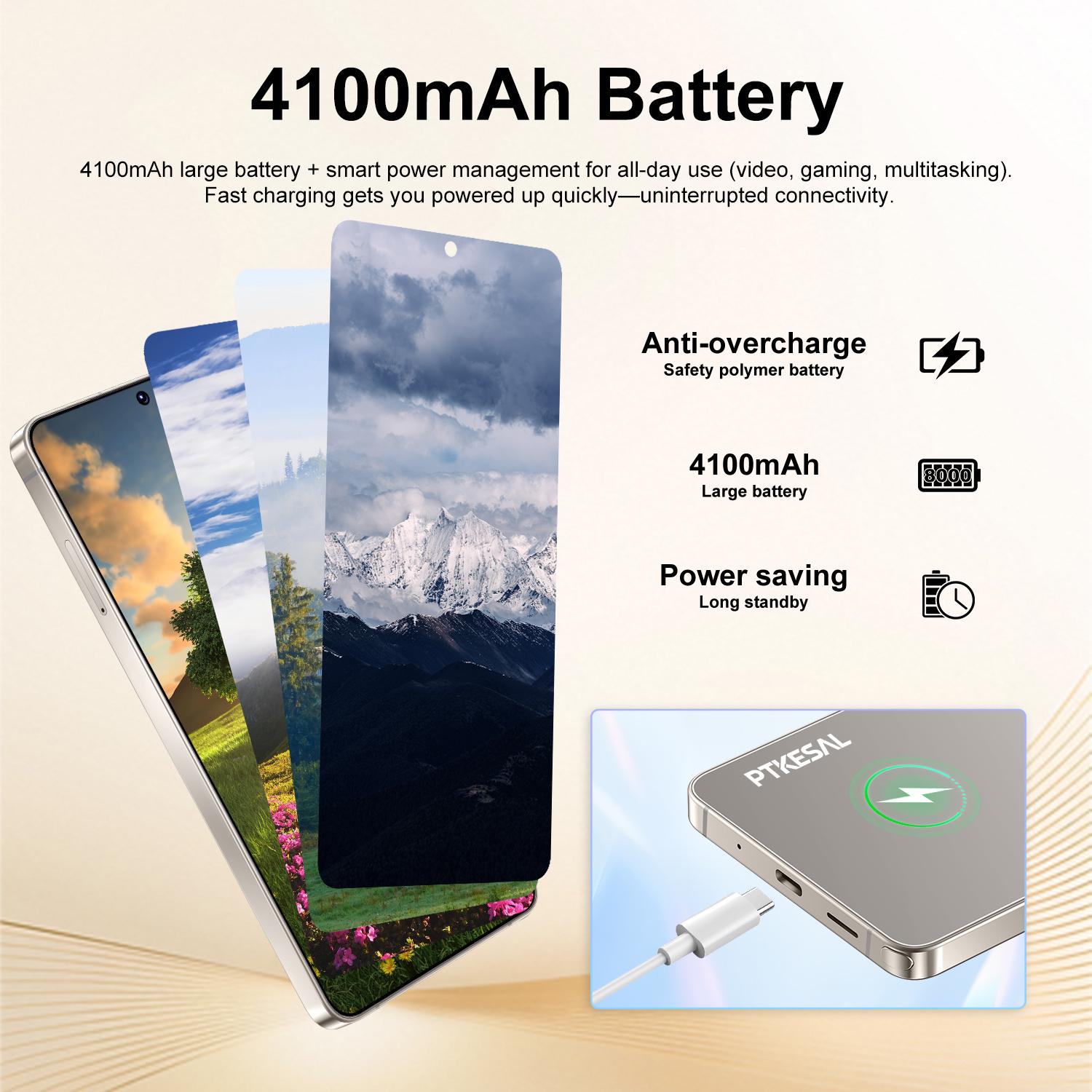 Budget Android Smartphone Ptkesal-26 Ultra, 6.75-Inch HD Display, Dual Sim, 3gb RAM 32GB ROM, 4g Network, 5+13mp Camera, 4100mah Battery