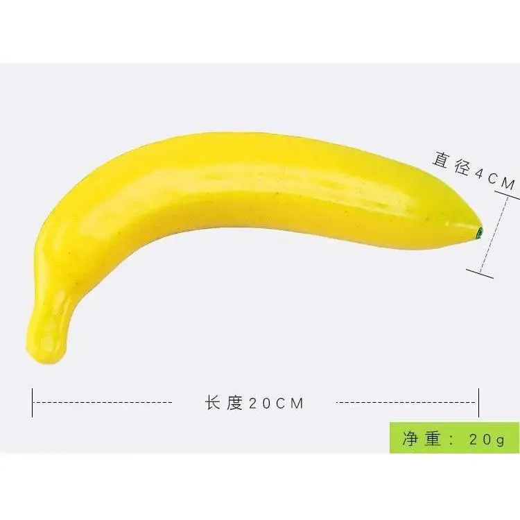 10PCS 20cm Artificial Banana Food Crafts Photography Props Chrismtas Halloween Home Kitchen Ornaments Window Display Fake Fruits