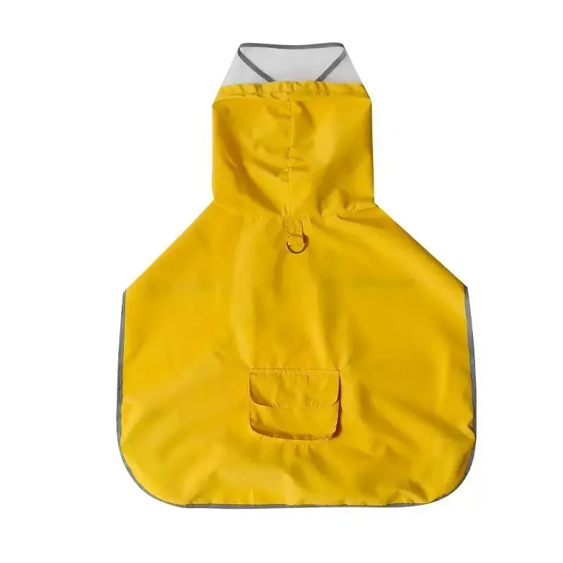 Dog Waterproof Raincoat with Reflective Strips, Hooded Pet Rain Poncho, Adjustable Leash Hole, Lightweight Foldable, Suitable for Small Dogs