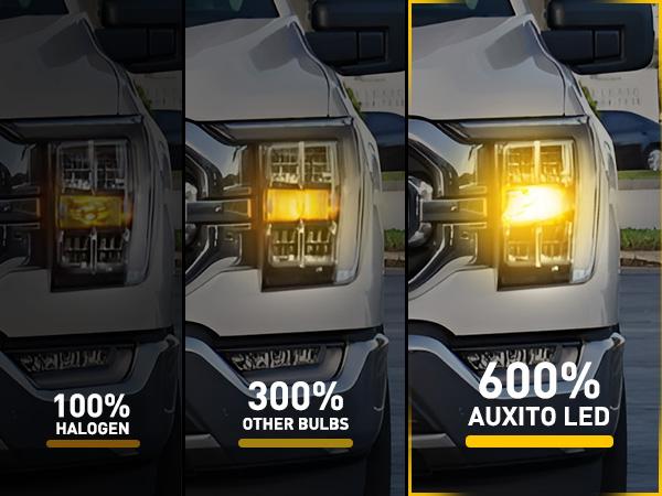 AUXITO Latest CANBUS 7443 3157 1157 Switchback LED Bulbs 7443A 7444NA T20 3057 3457 2357 Dual Color Amber/White Anti Hyper Flash Built-in Resistor Error Free Turn Signal Lights and DRL/Parking Lights, Pack of 2