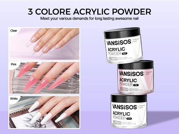 VANSISOS Acrylic Nail Master Kit | Complete Set with Nail Charms | Go Viral on TikTok with Salon-Worthy Nails in 10 Mins!