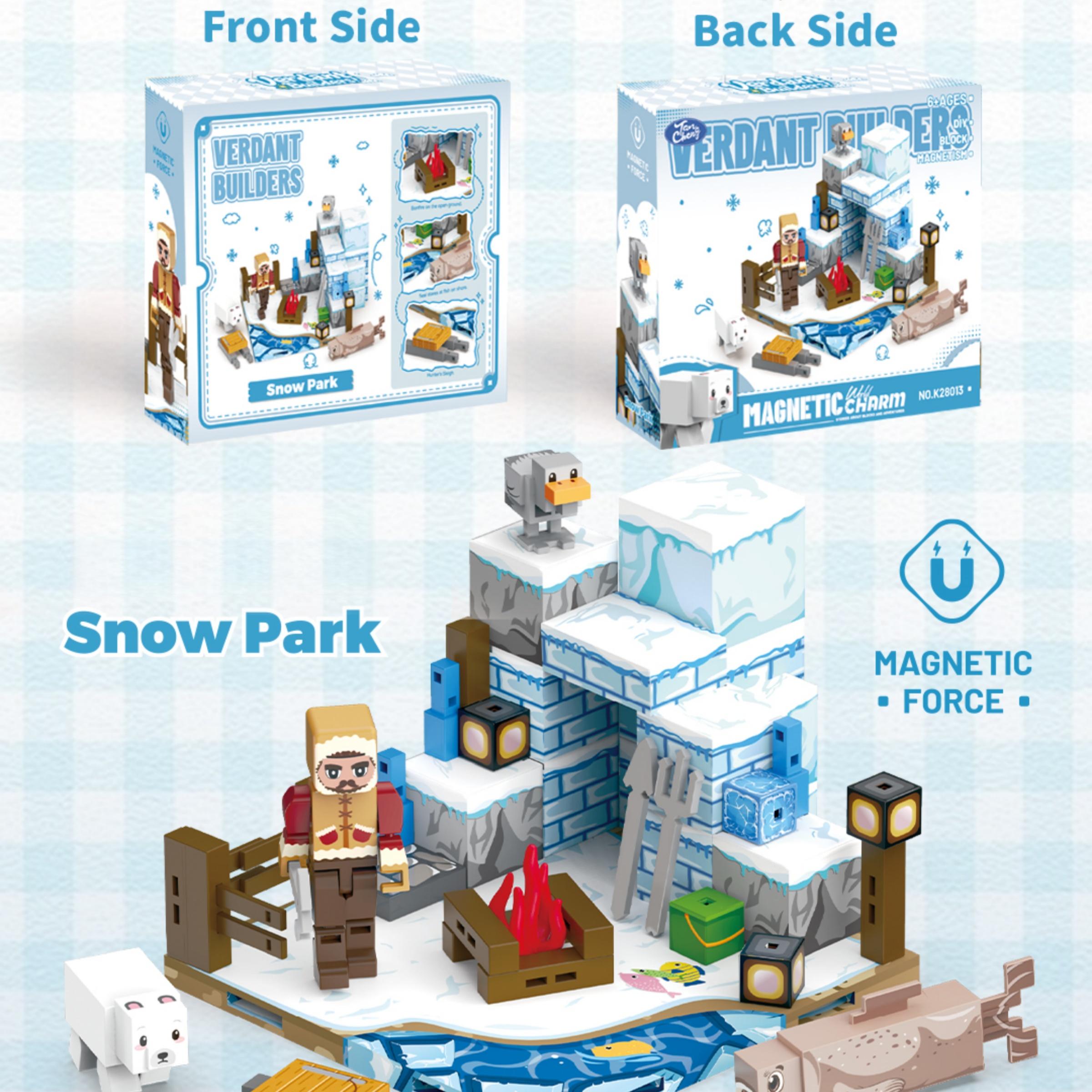 Magnetic Building Blocks DIY Model Kit, My World Arctic Park Magnetic Blocks, Minecraft Assembly Toy for Boys & Girls, Educational Gift Magnetic Building Blocks DIY Model Kit, My World Arctic Park Magnetic Blocks, Minecraft Assembly Toy for Boys & Girls, Educational Gift