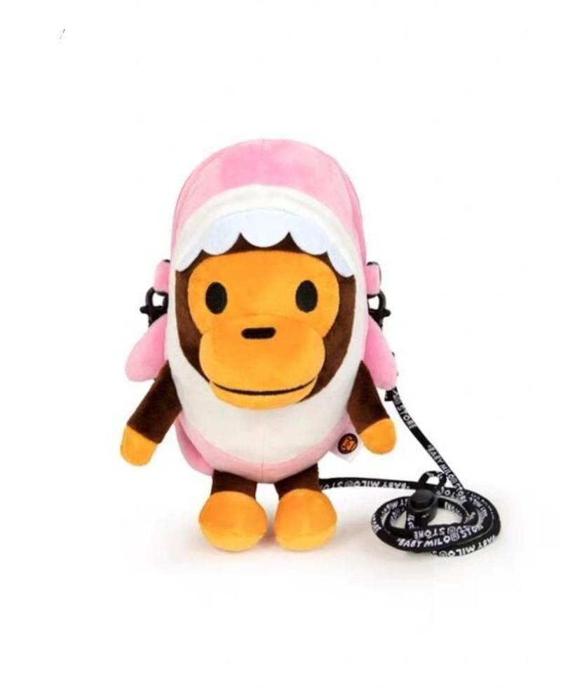 Plush Monkey Face Crossbody Bag - Stuffed Toy Messenger Bag for iPhone, Trendy Internet Celebrity Accessory