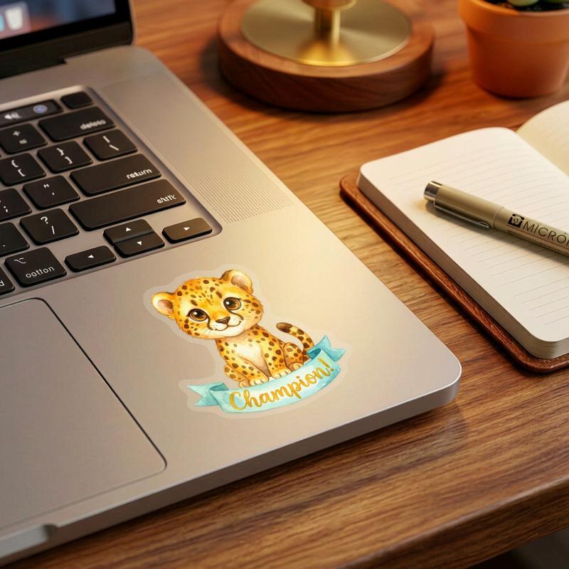 New 50 cute and adorable pet stickers  Inspirational slogan transparent PET sticker set, watercolor style children's reward decoration sticker