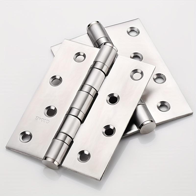 2pcs Stainless Steel Folding Door Hinge, Bearing Hinge, Bedroom Residential Doors for Hinges Flat, Indoor Door Hardware Hinge