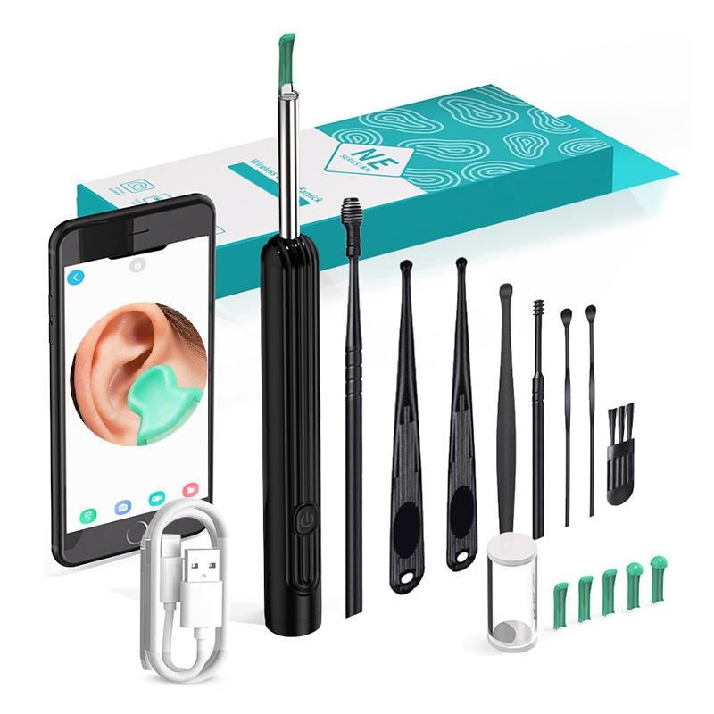 Ear Wax Removal Kit, 1 Set Ear Cleaner with Camera, Wireless Visible Earpick, Ear Camera for Iphone, Ipad, Android Phones