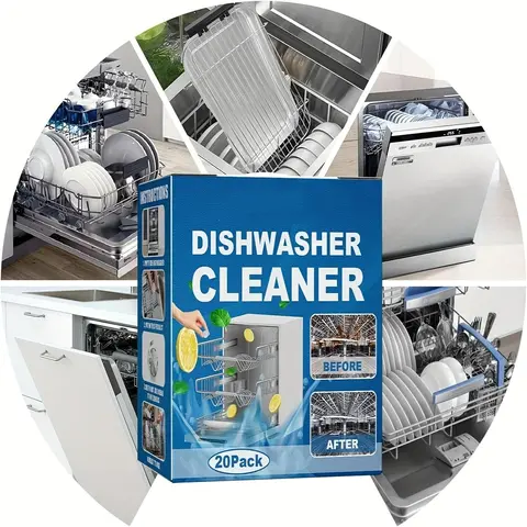 Dishwasher Cleaning Tablet, 20/40/60 Packs Highly Efficient Dishwasher Cleaner, Household Kitchen Tableware Care Supplies, Washing Tablets, Dishwasher Detergent, Kitchen Cleaners, Scented Cleaning Products, Home Cleaning Supplies