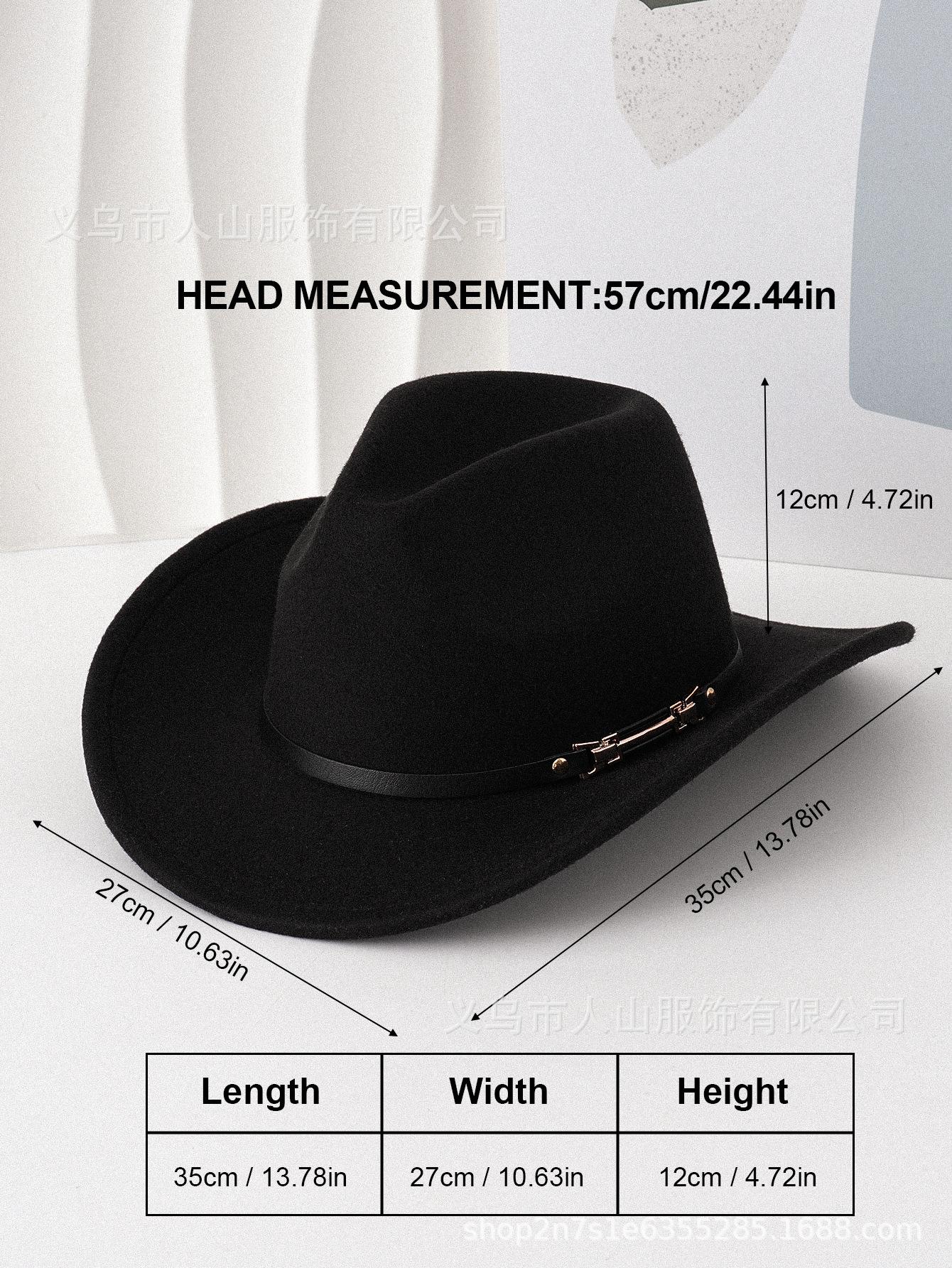 European and American cross-border hollow metal oversized love chain hat chain hip hop punk cowboy hat top hat retro felt hatSpeedy Smarts